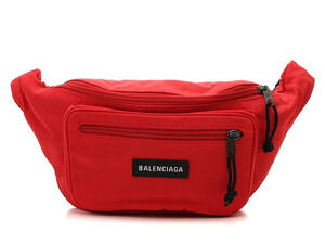 Balenciaga Explorer Belt Bag Canvas Red Black